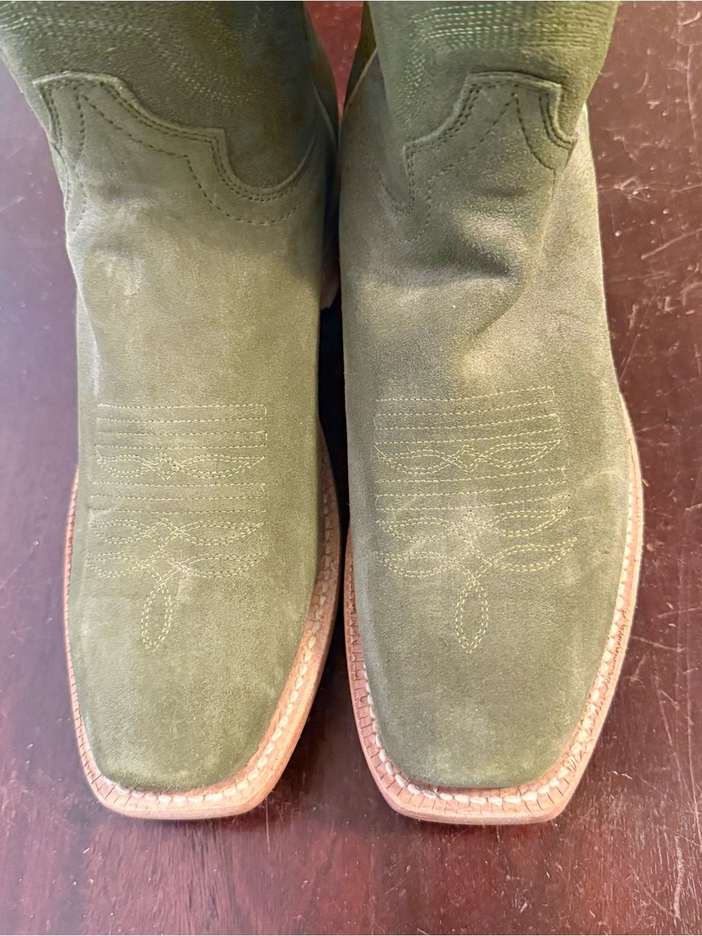 R.Watson Ladies 17" Knee High Forrest Green Roughout Boots - Picture 5 of 5